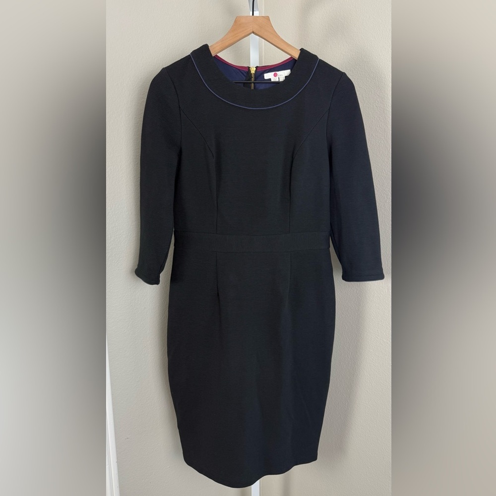 Boden Ottoman Dress in Black‎ Size 8